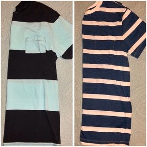 Two J. Crew “Broken In” Pocket Tees